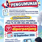 (INFO) PEMBELAJARAN DARING DIPERPANJANG